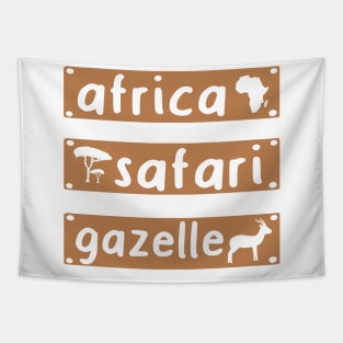 Africa safari gazelle design saying horn bearer Tapestry