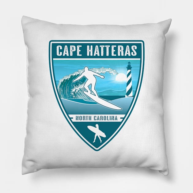 Surf Cape Hatteras North Carolina Pillow by Jared S Davies