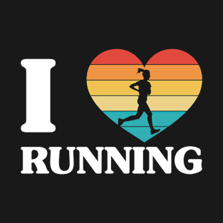 Runners I Love Running Retro Marathon Training T-Shirt