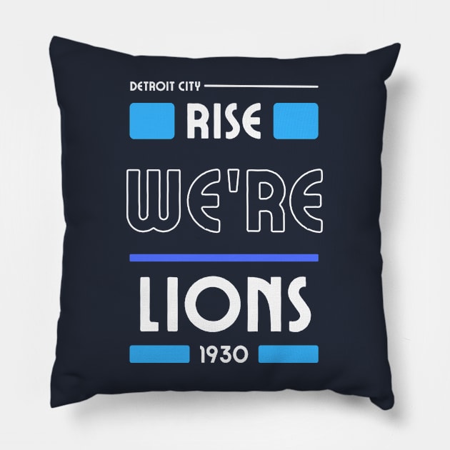 RISE WE'RE LIONS 1930 Pillow by Lolane