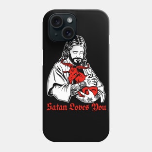 Satan Loves You and Jesus Know it Baphomet Phone Case