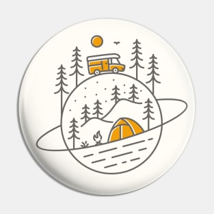 Space Camping Trip Pin