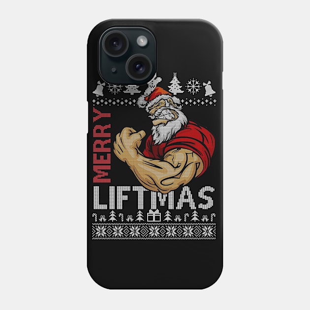 Merry Liftmas Ugly Christmas Gym Workout Gift Mens 2 Phone Case by SloanCainm9cmi