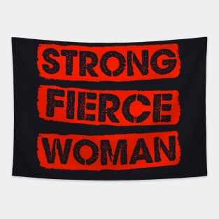 Strong Fierce Woman Feminist Activist Tapestry