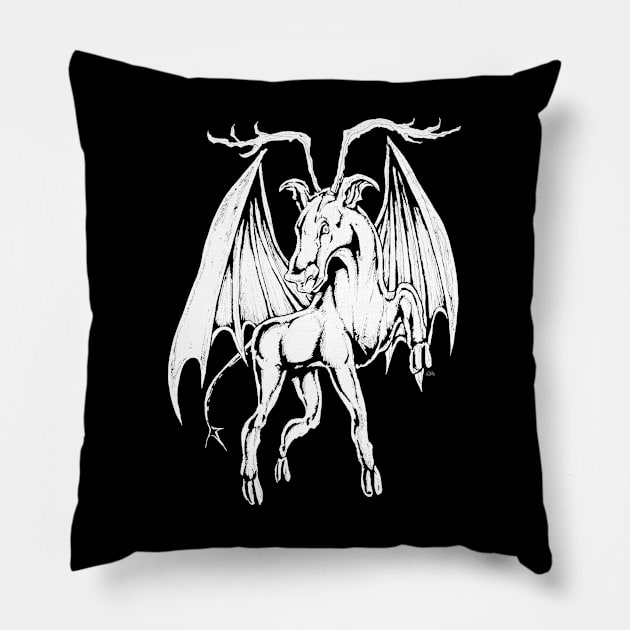 The Jersey Devil Pillow by Mr. Grimskar's Art