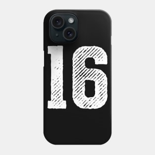 Rough Number 16 Phone Case