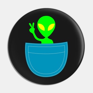 Alien on my pocket! Pin