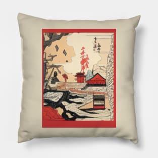 JAPANESE WOODBLOCK PRINT Pillow