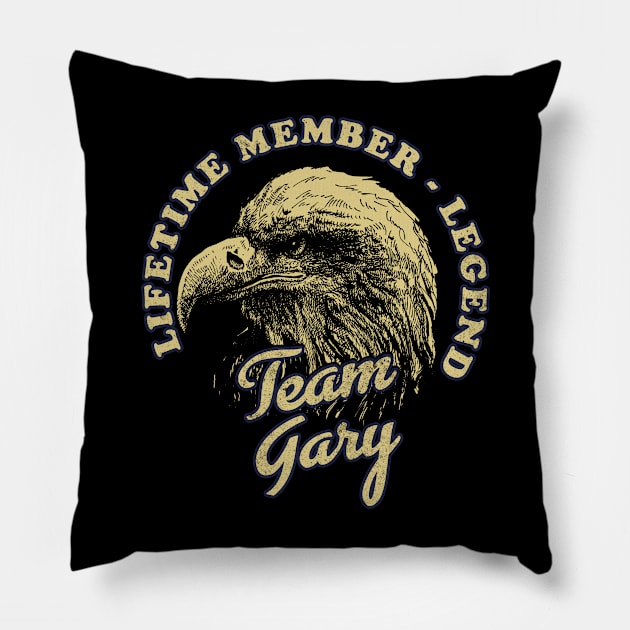 Gary Name - Lifetime Member Legend - Eagle Pillow by Stacy Peters Art