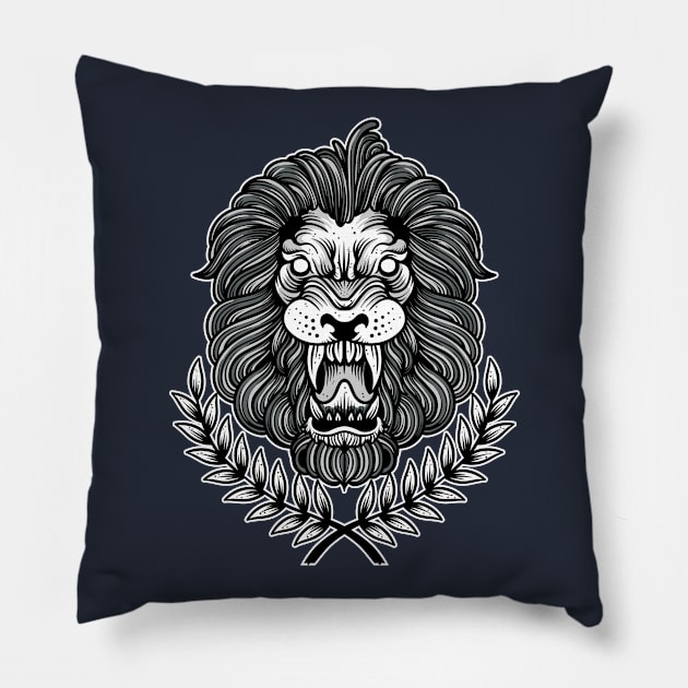 Ghost Lion Pillow by TerpeneTom