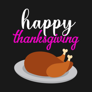 Happy Thanksgiving Turkey Pattern T-Shirt