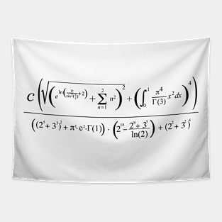 Complex Math Formula white edition Tapestry