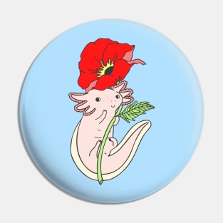 Axolotl with Poppy Pin