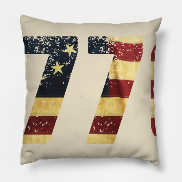 Betsy Ross 1776 First American Flag Vintage. Pillow by A Comic Wizard