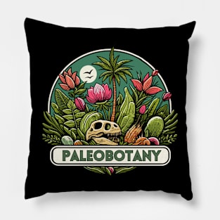 Funny Paleobotany Retro Logo Pillow