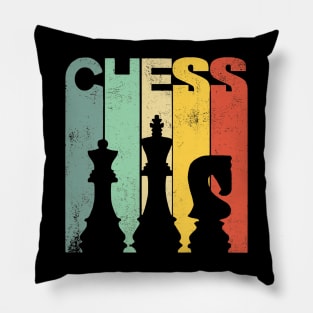 Retro Vintage Chess Players Pillow