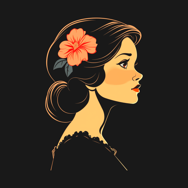 Beautiful Woman With a Flower In Her Hair #1 by Butterfly Venom