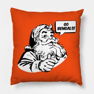 Retro Santa Claus Go Bengals Pillow