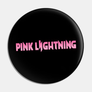 Pink Lightning Logo Pin