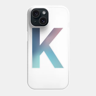 Gradient Letter K Initial Alphabet Phone Case