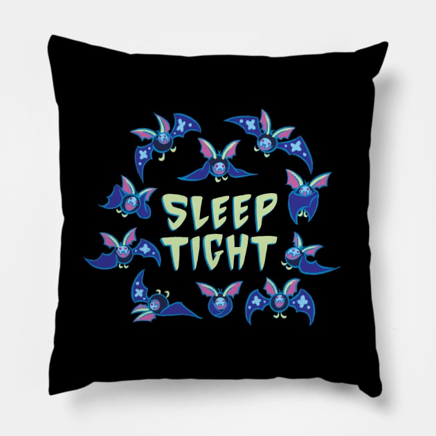 Sleep Tight! Batbats Pillow by toppiesart