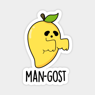 Man-gost Cute Halloween Mango Fruit Ghost Pun Magnet