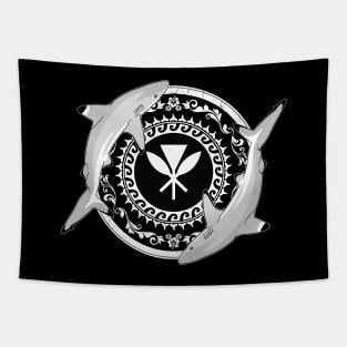 Kanaka Maoli Blacktip Sharks Tapestry