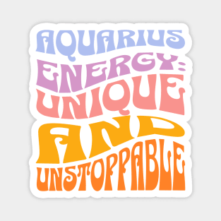 Aquarius Energy Zodiac Sign Birthday Magnet