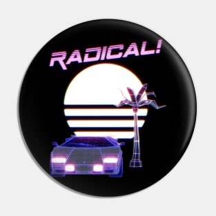 Totally Radical Synthwave Shirt Pin