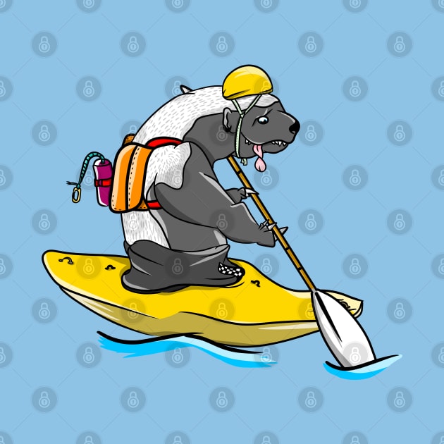 Honey badger in a kayak by mailboxdisco