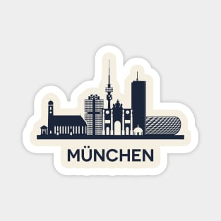 Munich Skyline Emblem Magnet