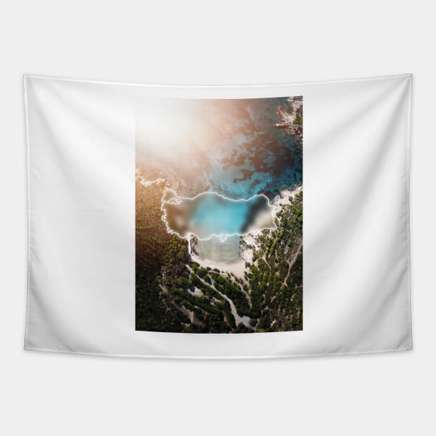 Turkey Country Map | Luminous Landscapes Tapestry by Visitify