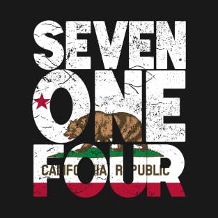 California Area Code 714 California Republic Flag T-Shirt