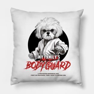 My family's Bodyguard - Maltese Dog Karate Master. Light version Pillow