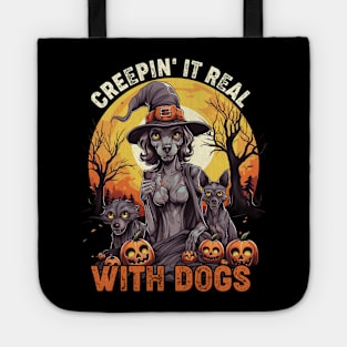 Boo-tifully Bewitched Puppy Dog Halloween Tote