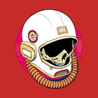 Ukiyo E Painting of Skull In Astronaut Helmet- Japanese Painting T-Shirt