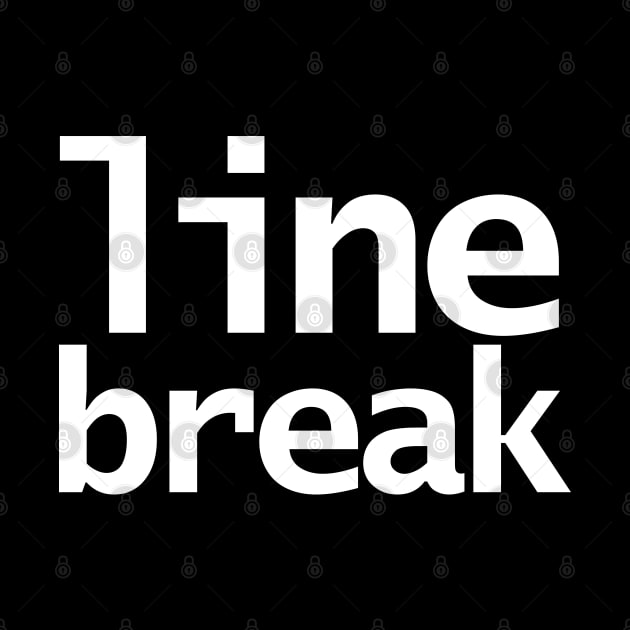 Line Break Typography White by ellenhenryart