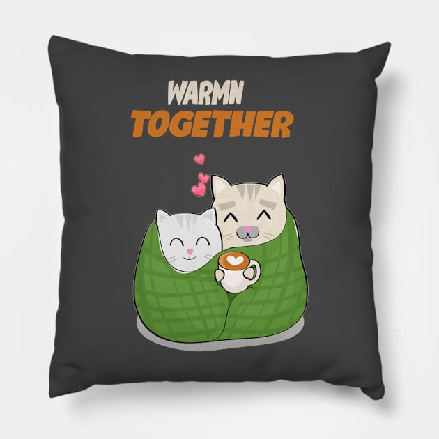 Warm together Pillow by Mysticalart