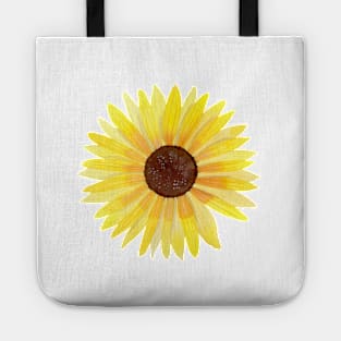 Bright Sunflower Watercolor Painting Tote