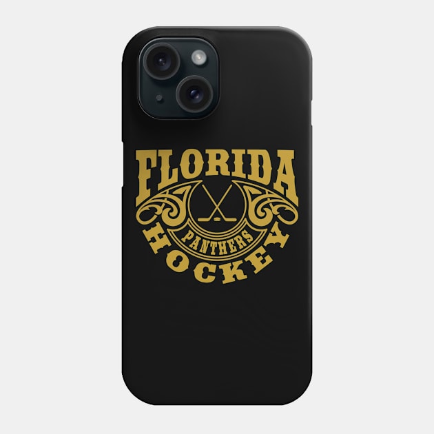 Vintage Retro Florida Panthers Hockey Phone Case by carlesclan