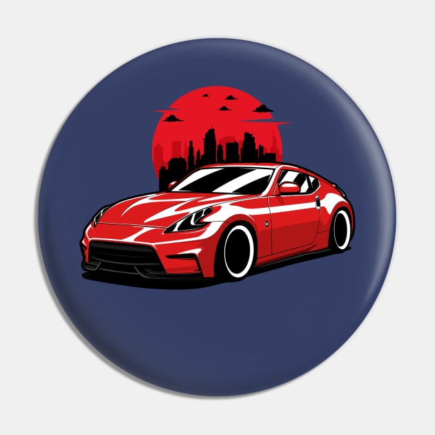 Red 370z city skyline Pin by KaroCars