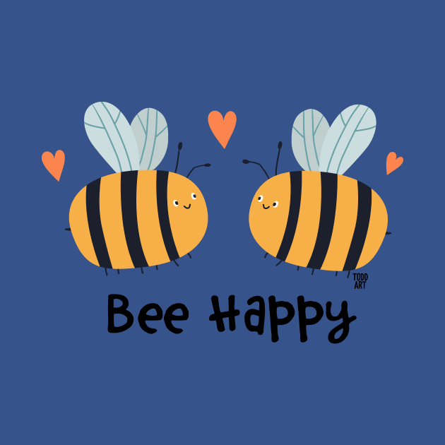 bee happy by toddgoldmanart