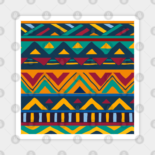 African Style No9, Masai celebration Magnet by Jirka Svetlik