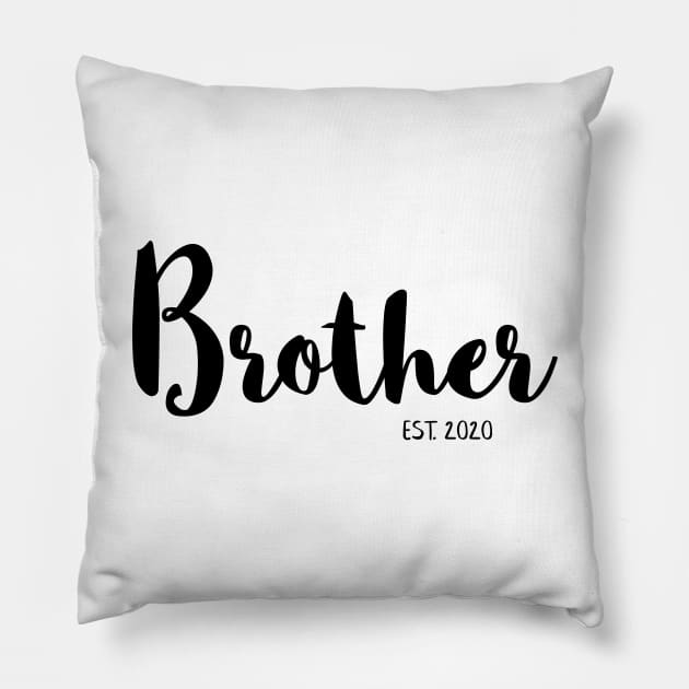 Brother est. 2020 Pillow by Bumblebee's Designs