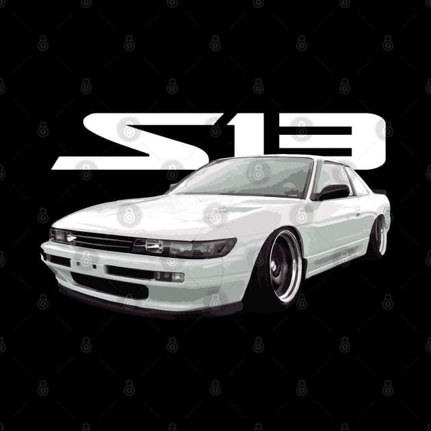 JDM s13 coupe super white 180 by cowtown_cowboy