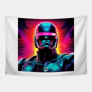 Neon Enforcer Tapestry