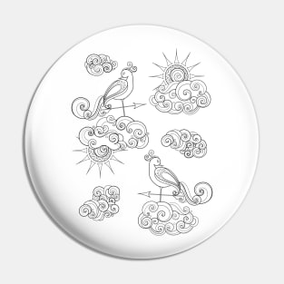 Noncolored Fairytale Weather Forecast Print Pin