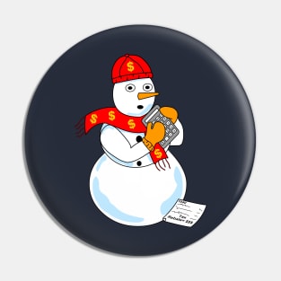 Snowman Accountant Pin