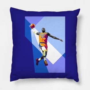 Lebron James Dunk WPAP Pop Art illustration Pillow