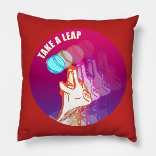 Take a Leap 2023 by GDI Designs Pillow